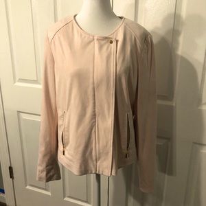 Women’s Rafaella size 14, pink suede material jacket.